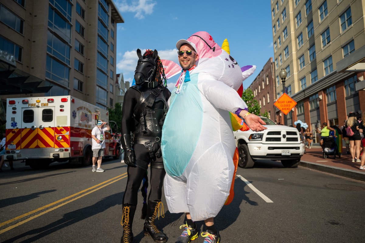 This person had a much better horse suit than me at #CapitalPride