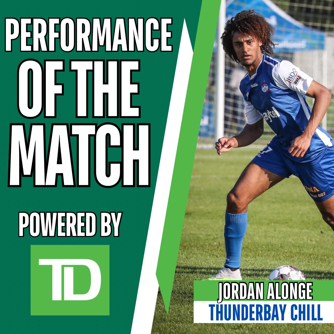 A fantastic performance from Jordan Alonge assures him Performance of The Match powered by TD. The English Midfielder unlocked the game with a great right-footed shot.

#thunderbaychill #path2pro #uslleaguetwo 

<a href="/TD_Canada/">TD (Canada)</a>