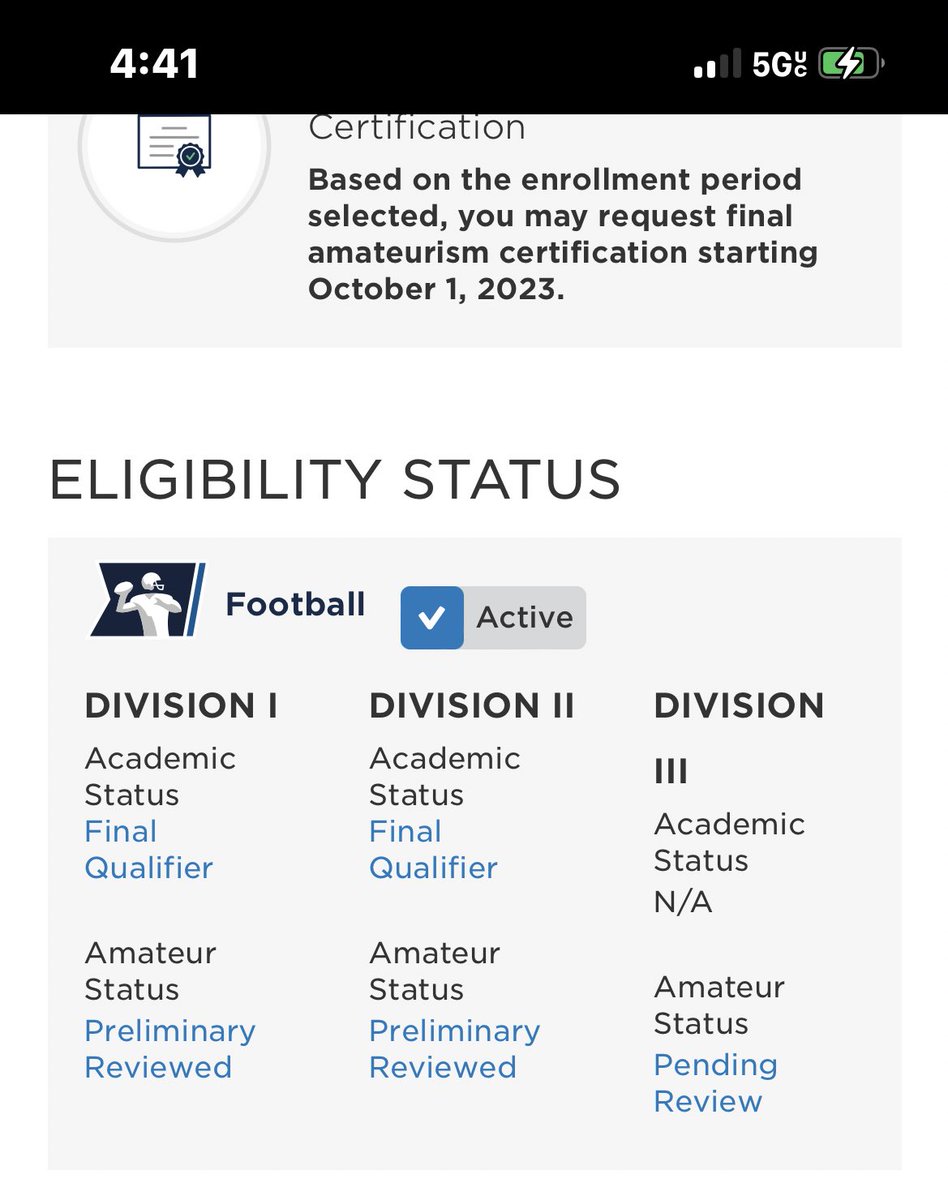 GRADES MATTER 📝‼️ IYKYK… Put in a lot of work for this and glad to say I’m officially a QUALIFIER with ncaa eligibility center and RECLASSIFYING Spring of ‘24 class  #thankful #blessed #myjourney
