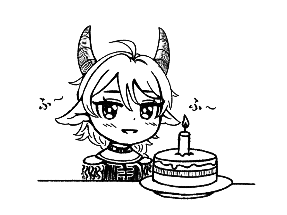 Happy Birthday <a href="/ToumaTengu/">Touma Tengu 💜🐂</a>!
🥳🥳🥳
#TenguriArt