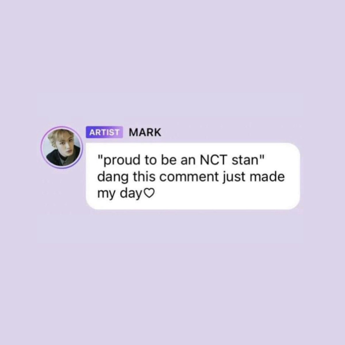 these two bubble messages from mark 🥺
