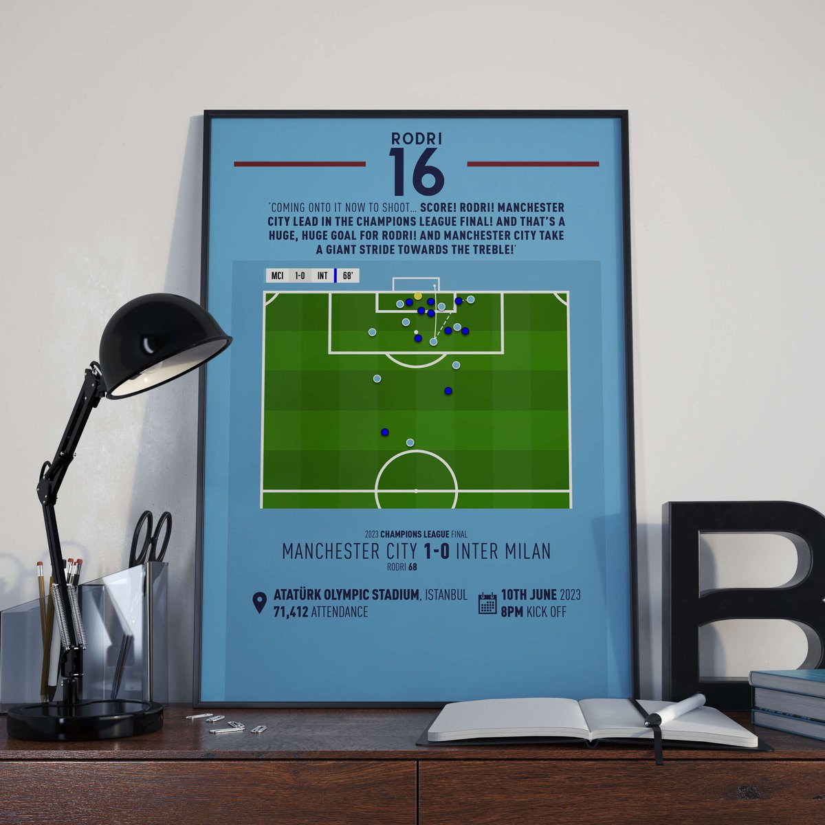 City_hq's tweet photo. 🚨 𝗚𝗜𝗩𝗘𝗔𝗪𝗔𝗬 🚨

To celebrate #ManCity’s Champions League Win, https://t.co/M4uXFdw72m is kindly giving away a free print of Rodri’s Winning goal! 🤩🎨

To Enter:

1. Follow @city_hq &amp; @PixelPrintDZN
2. Retweet this tweet https://t.co/TUfCwktbKR