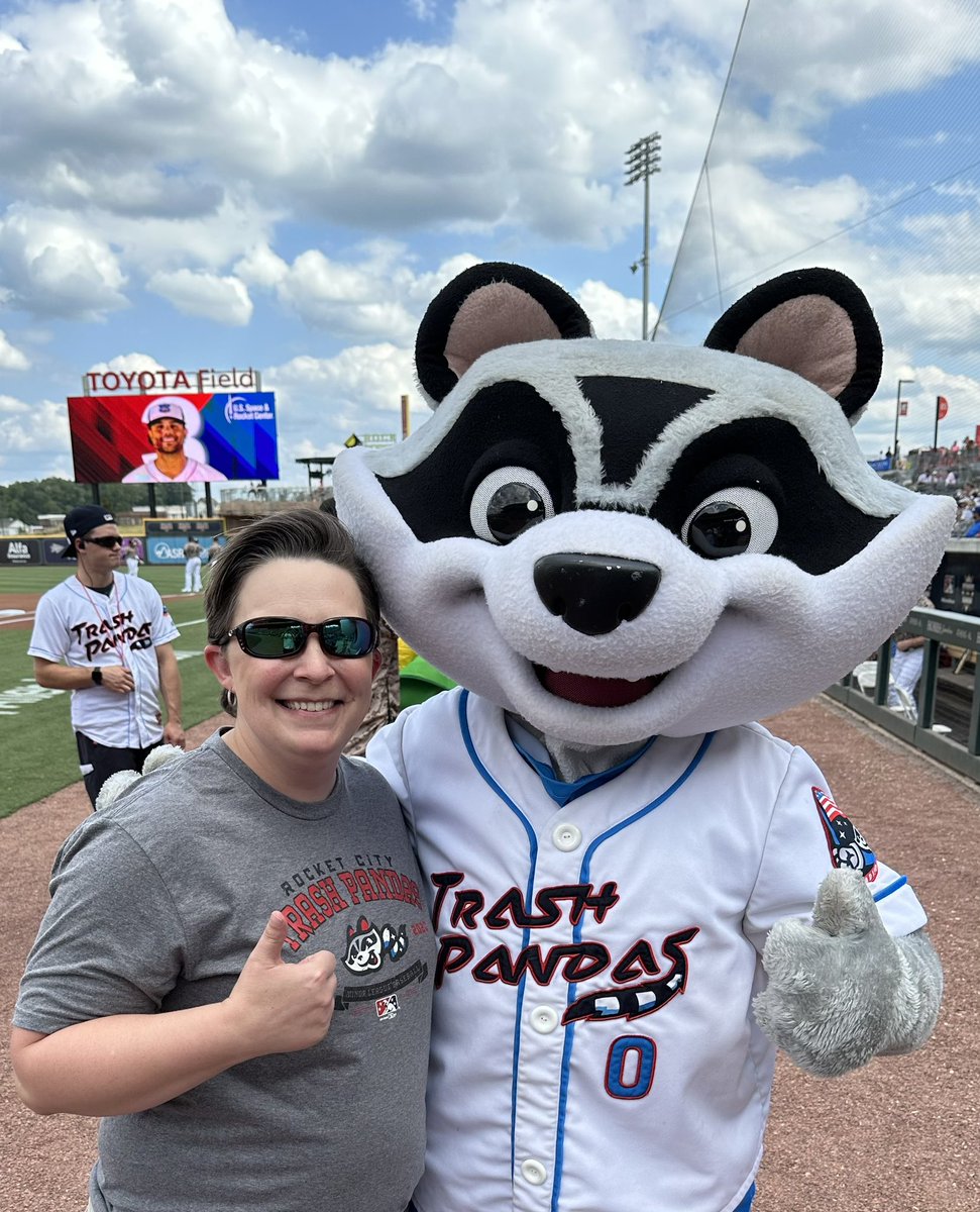 When you get to take a picture with Sprocket before singing the anthem! 
@trashpandas #haveablast