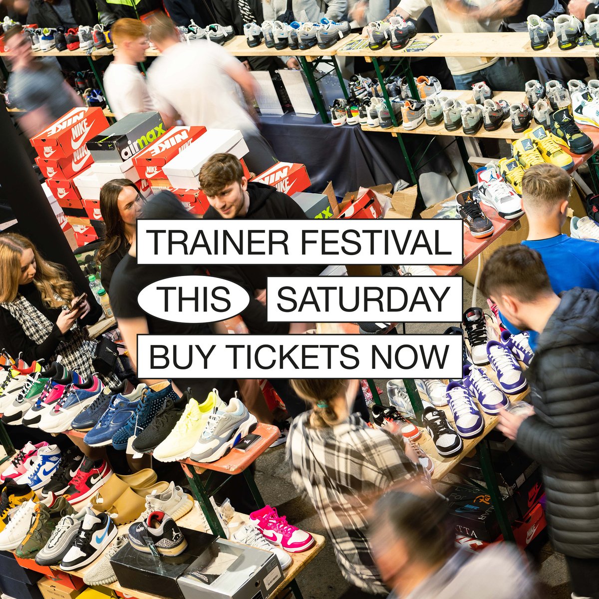 #RT 👟This Saturday! <a href="/lacesoutfest/">Laces Out!</a> Trainer Festival. 
Get your tickets at lacesout.co.uk | #lacesoutfest #sneakers