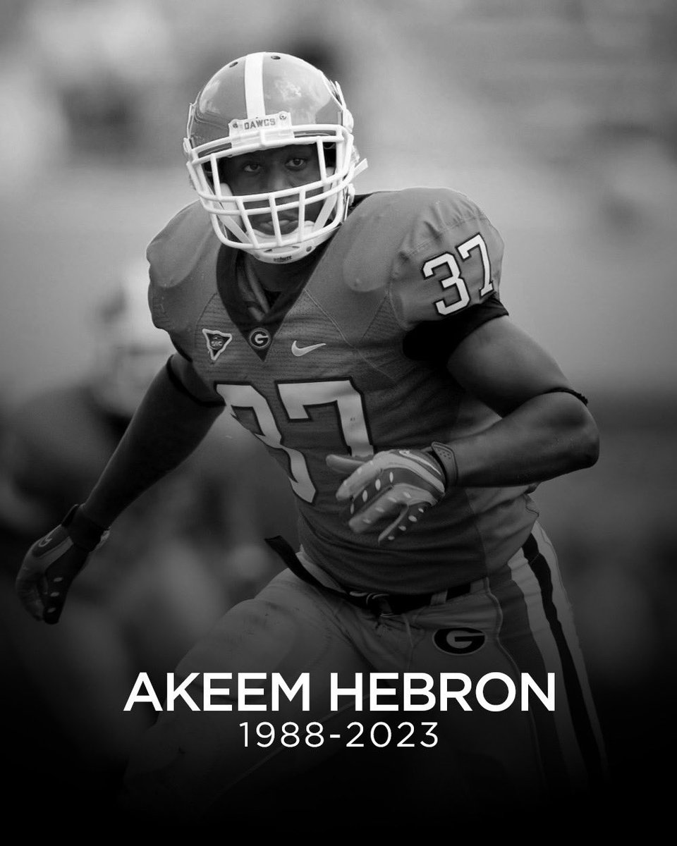 Our hearts are heavy as we mourn the loss of a beloved member of the Bulldog family, Akeem Hebron. His dedication to Georgia Football will always be remembered. We send our deepest condolences to his family and loved ones during this difficult time.