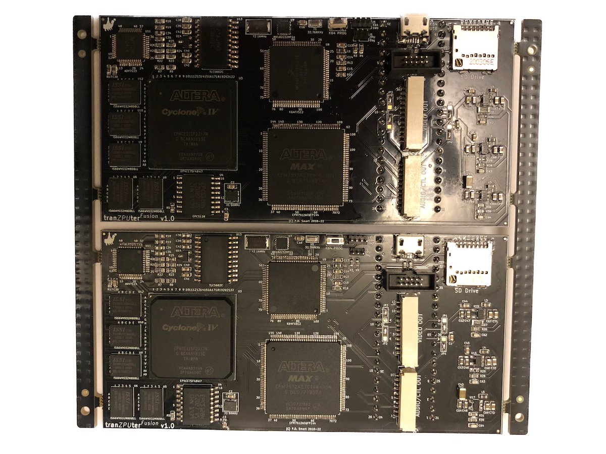 engineerswork1's tweet image. The tranZPUter Fusion Project - 2 boards assembled, CPLD/FPGA/K64FX512 tested and operating - now the hard part, writing the OctoPSRAM HDL and migrating the tranZPUter SW-700 code!