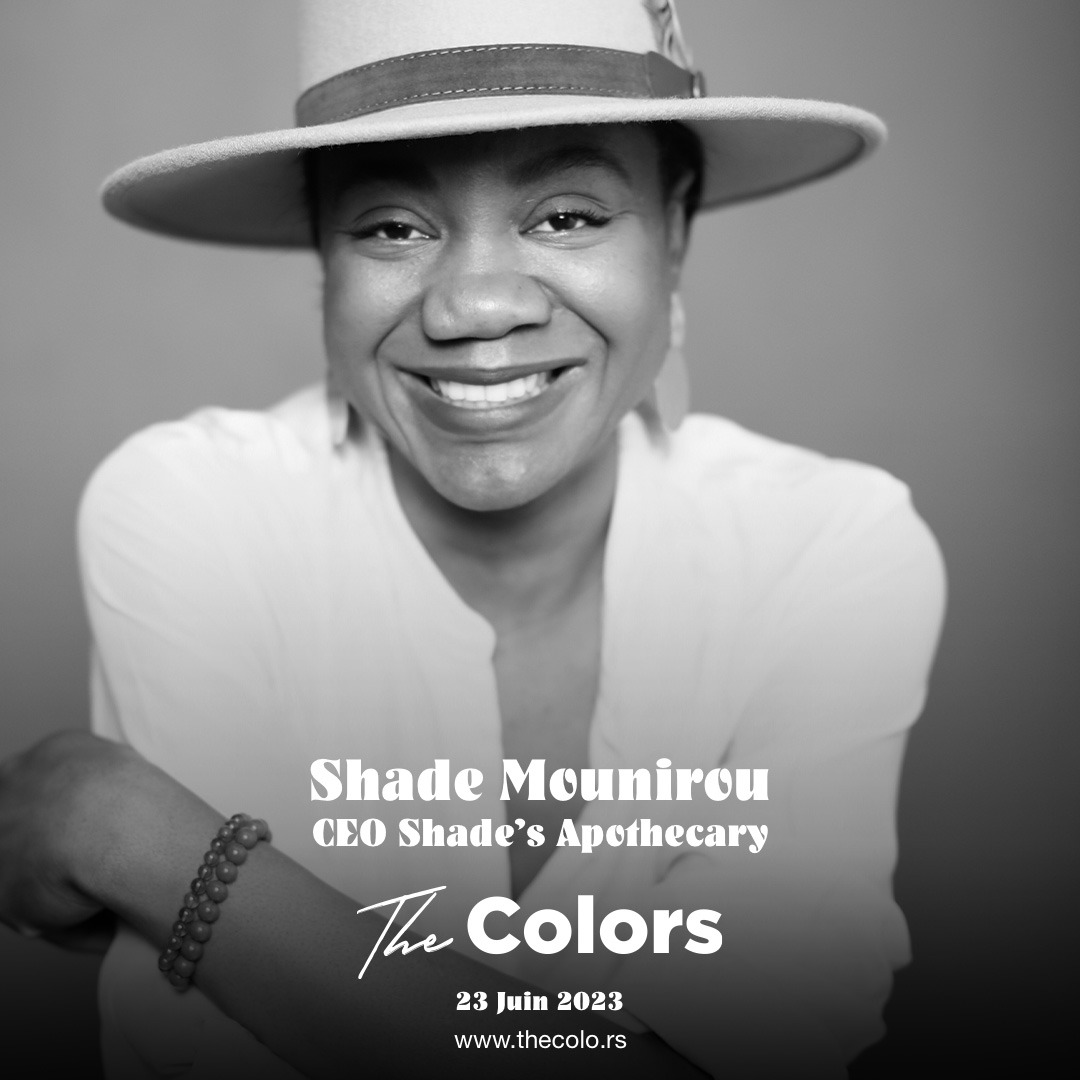 Shade Mounirou, fondatrice de SHADE'S APOTHECARY, participera également au panel de l'événement The Colors le 23 juin prochain ! Ne manquez pas la participation de @ShadeMounirou, lauréate de la 3ème édition de She's Mercedes. Inscriptions: thecolo.rs/the-colors-din…