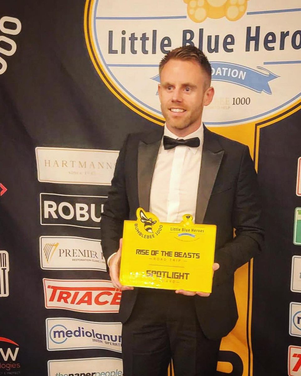 AlanClarkeTweet's tweet photo. Iโm honoured to have been awarded the SPOTLIGHT award at this years Bumblebee 1000 for bringing awareness to Little Blue Heroes.
Thank you to all the Bumblebee Team and not forgetting the mighty lads at Kevin Kennedyโs, Iโd be walking if it wasnโt for them ๐
#bumblebee1000 https://t.co/CZvmhEfgTs