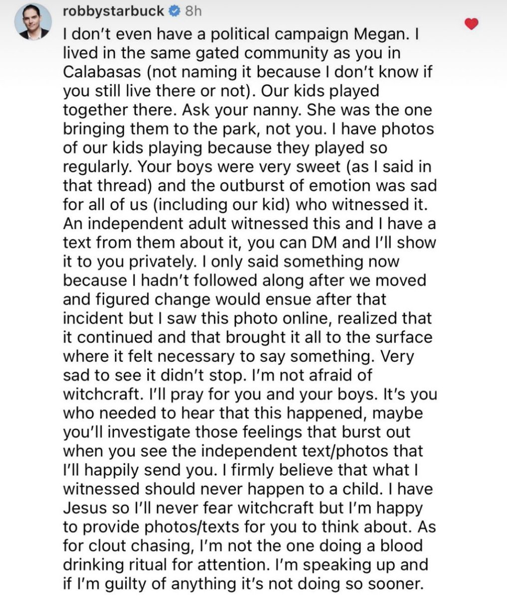 Megan Fox has responded to my concern about her sons being dressed up in girls clothes with an IG post where she seemingly threatens me with witchcraft. Does that seem like a sane response to you? Her post and my response back are below. ⬇️⬇️