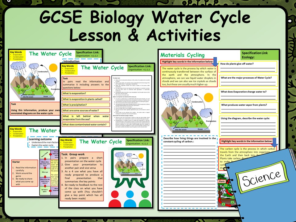 KS4 AQA GCSE Biology (Science) Water Cycle Lesson & Activities tes.com/teaching-resou… via @tesResources #ukedchat #science #nqtchat #ittchat #aussieED #edchat #aqascience #revision