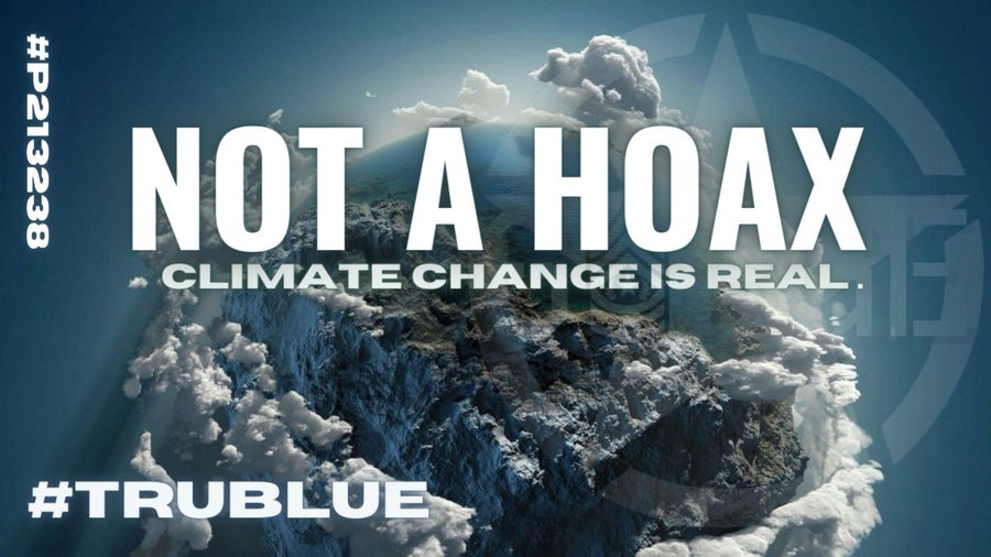 TruBlueIssues's tweet photo. NOT A HOAX
#ClimateChange is Real
#TruBlue Issue Graphics https://t.co/JKxPlhRgH7