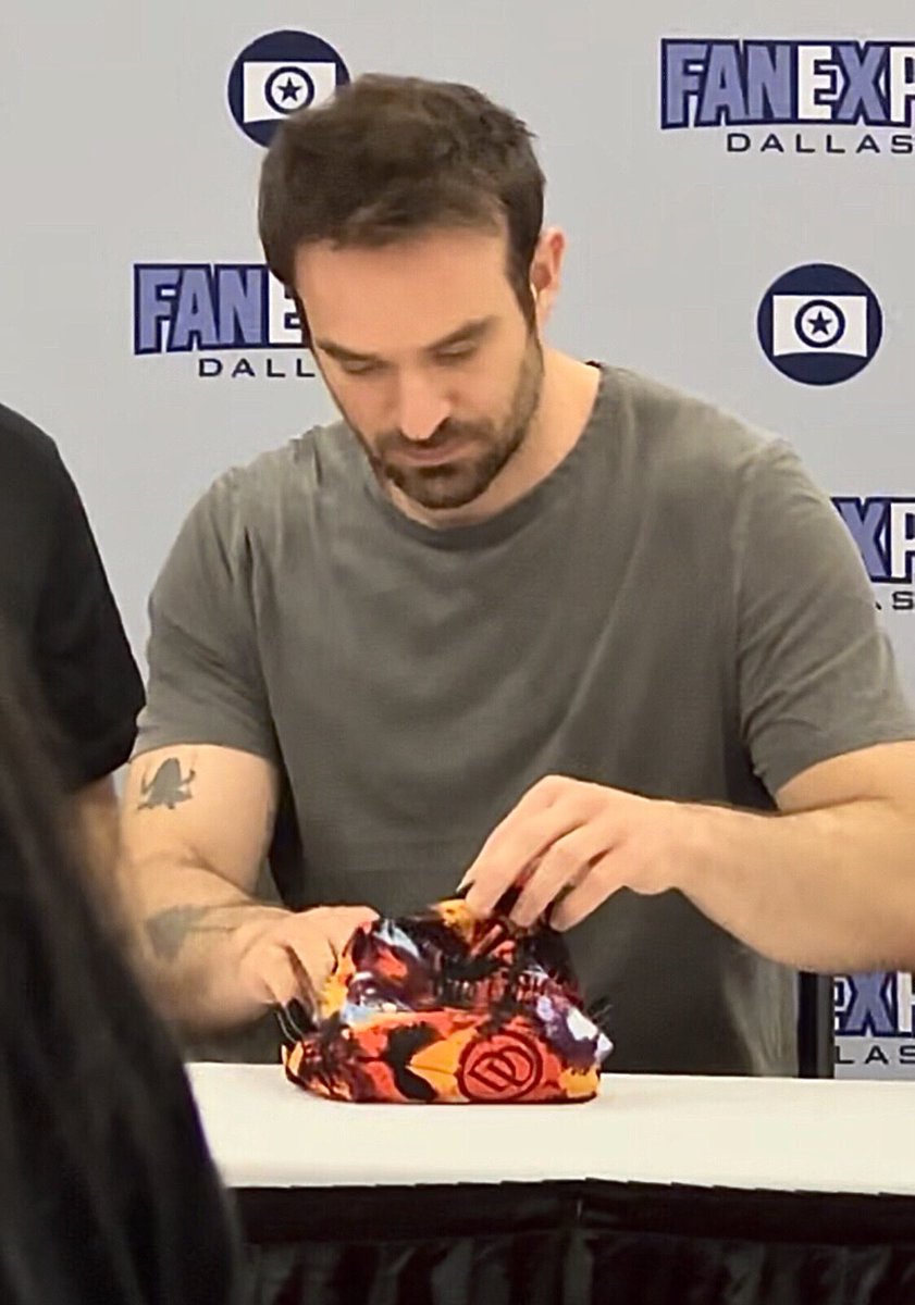 Charlie Cox and his Daredevil pencil bag