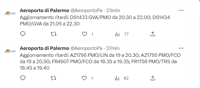 LiDali56's tweet photo. I voli  su #Aeroporto di #Palermo  deviati e poi rientrati.
TUtto il traffico minuto per minuto. 
C'è #vento https://t.co/kbZtRwq1Zo