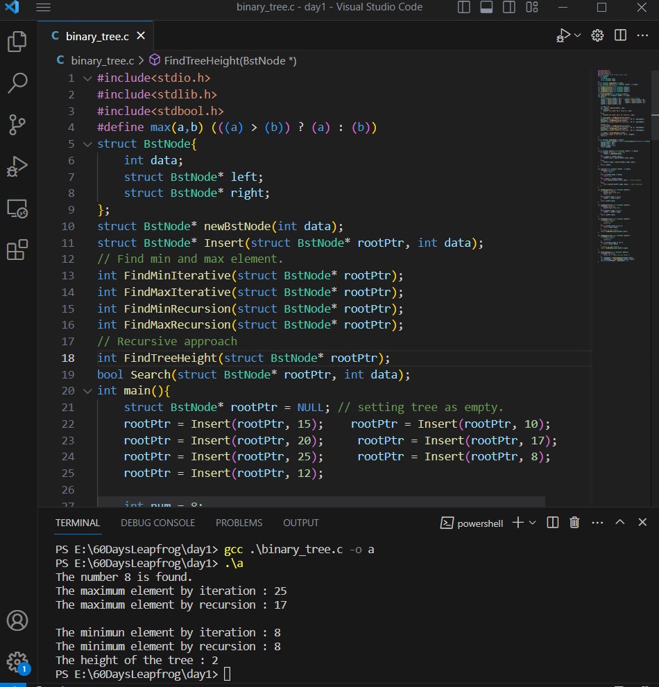 ge7i_spiron's tweet image. Day 11/60 #LSPPD11  Implementing binary search tree. #LearningWithLeapfrog #LeapfrogStudentPartnershipProgram.  #60DaysOfLearningWithLeapfrog
@lftechnology