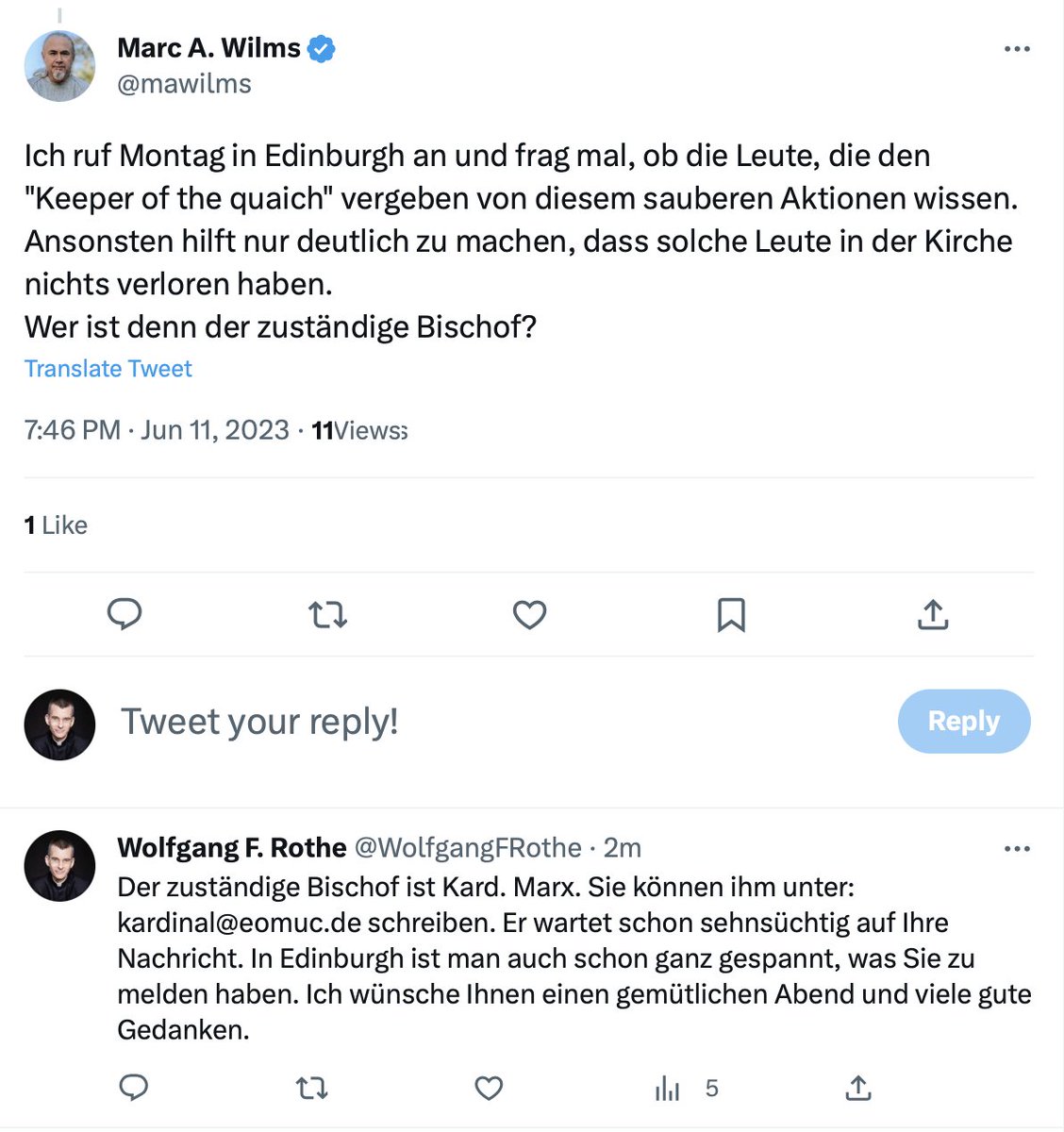 WolfgangFRothe's tweet image. Eigentlich bin ich ja kein Freund von Zynismus. Aber in diesem Fall konnte ich nicht anders.

#Kirche #katholisch #Priester #Anzeige #Staatsanwaltschaft #Volksverhetzung #LGBT #LGBTQ #LGBTIQ #Pride #Pride2023 #PrideMonth #PrideMonth2023 #CSD #Muenchen
