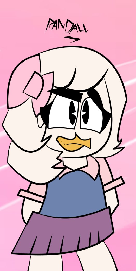 A drawing... mmm a bit simple I know, but it was because I tried to vary the style of the series. Webby from DuckTales Reboot. 🦆🩷💖

#DuckTales2017 #Disney #DisneyTelevisionAnimation #fanart #digitalart #Webby #cute #doodle  #sfw