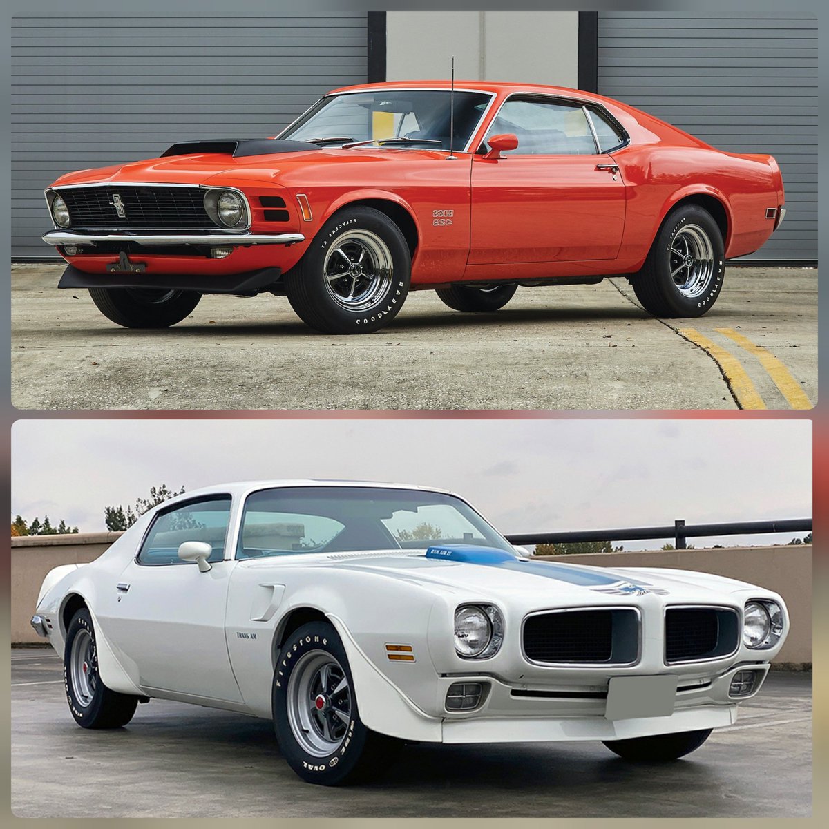 Mopar_Logic's tweet photo. Boss 429 or Transam Ram Air 4??

#Ford #fordmustang #classiccars #v8 #AmericanMuscle #Pontiac #Firebird #transam https://t.co/sB5JAWPGKe