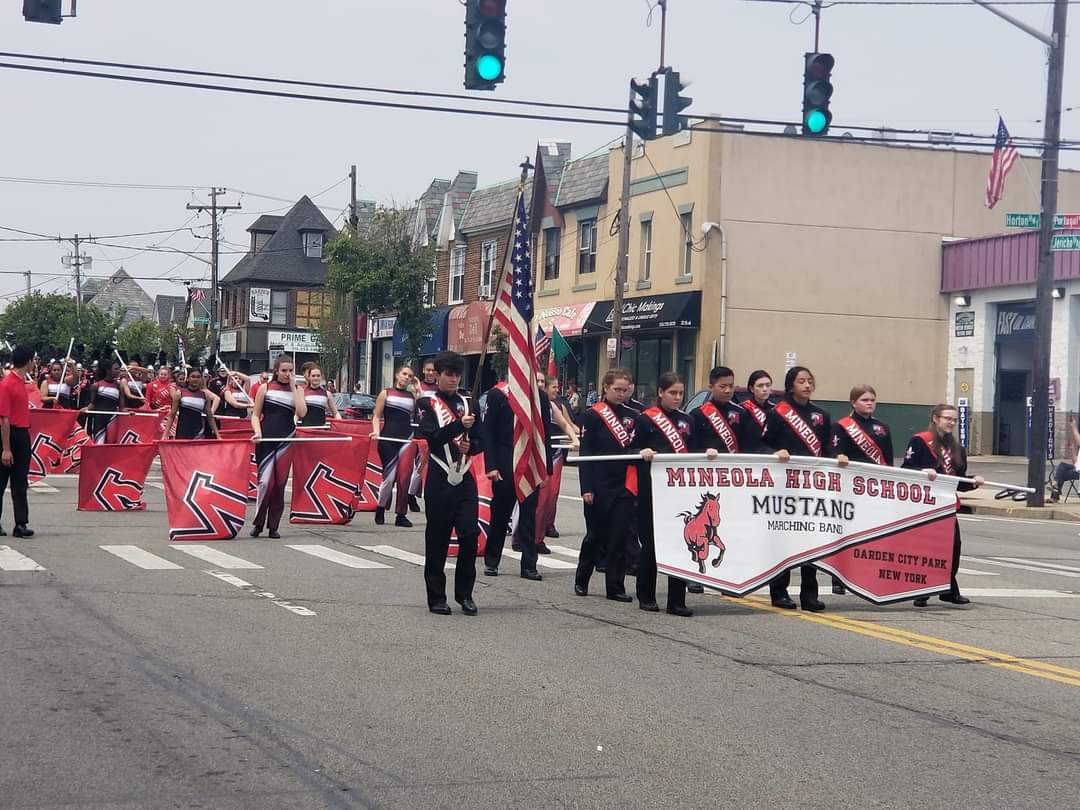 Congratulations to the Mineola Mustang Marching Band for Marching in today's Mineola's Portuguese Day Parade. #mineolaproud <a href="/mineolahs/">Mineola High School</a>