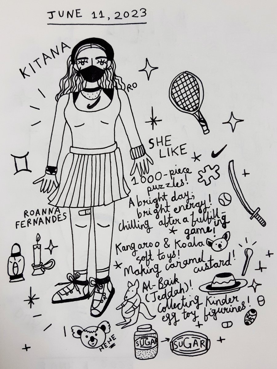 RoannaFernandes's tweet photo. 9️⃣6️⃣ Women of my World: Kitana 

by Roanna Fernandes 

Medium: Youva sketchbook 
Tool: a Trusted black gel-ink pen 

Notice: Made on Canva 

#Clothes #Datenight #Dressingup #June #LittleWomen #Neptunia #RoannaFernandes #studiojupiter #WomenofMyWorld #WomenofMyWorld23 https://t.co/NDmNRejhem