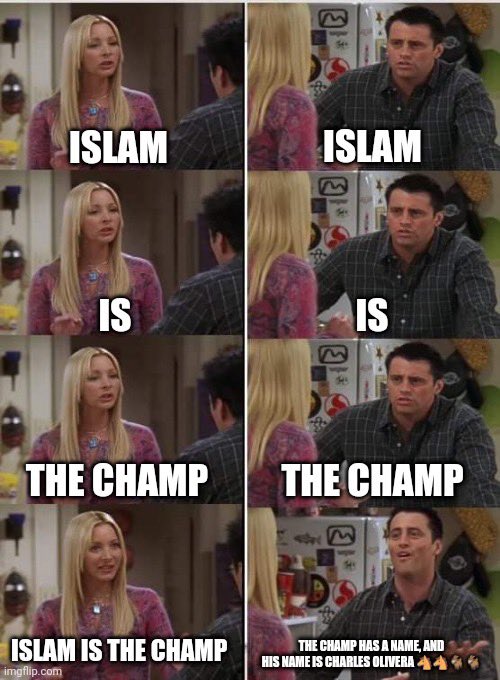 twrecks155's tweet image. I don't even care if Islam stays champ, I just wanna see my boy Charles keep winning.