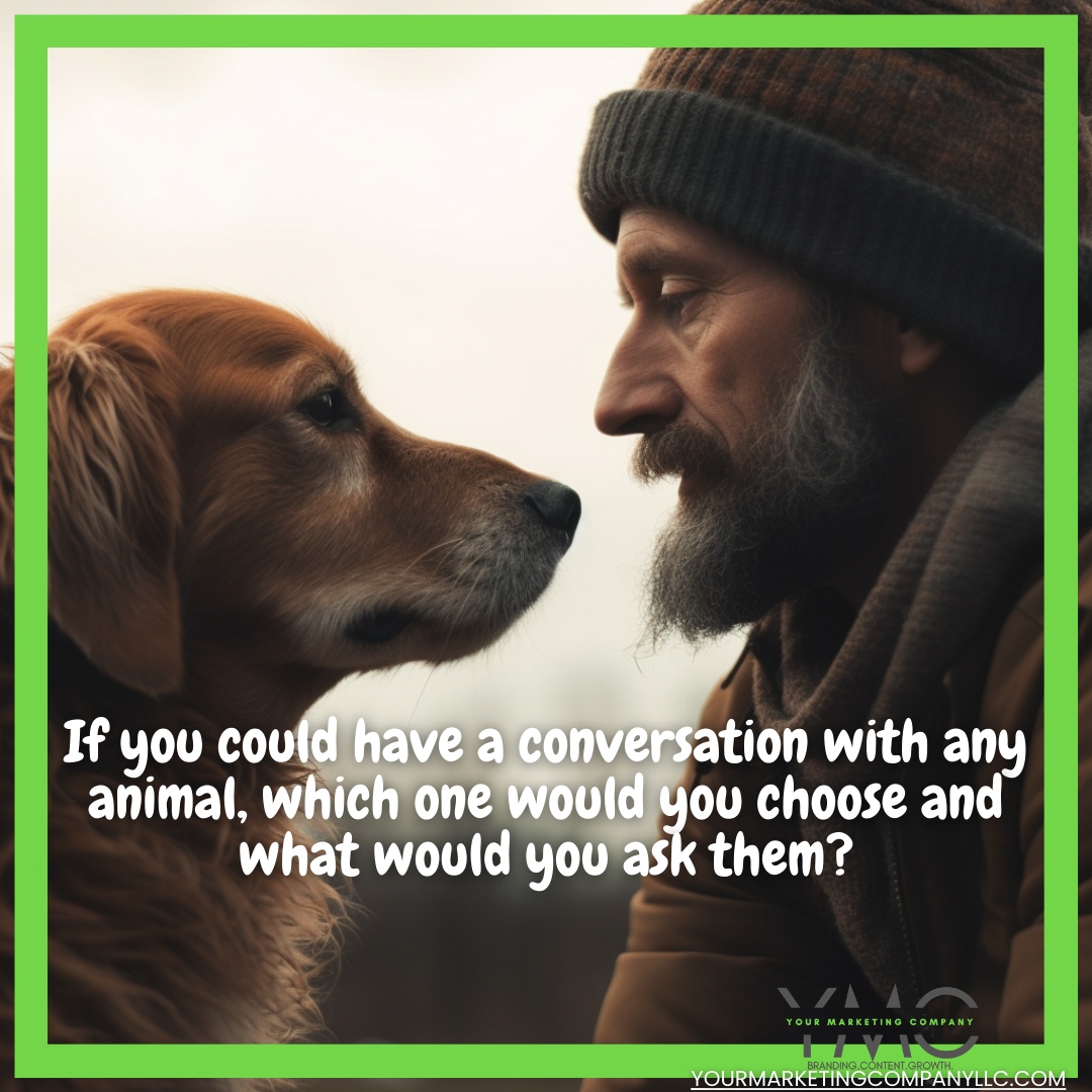 If you could have a conversation with any animal, which one would you choose and what would you ask them? #TalkingWithAnimals #AnimalConversations #CuriousCreature #AnimalWisdom #InquisitiveMinds #QuestioningNature #ConverseWithCritters #WonderingWhiskers #PonderingPaws #Beaks...