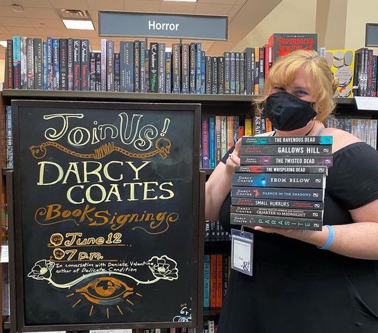One more day 👀
Tomorrow- 7PM
DARCY COATES 
& DANIELLE VALENTINE
Signing & discussion 

#darcycoates #daniellevalentine #readmorehorror #cliftonnj #bncliftoncommons #njevents