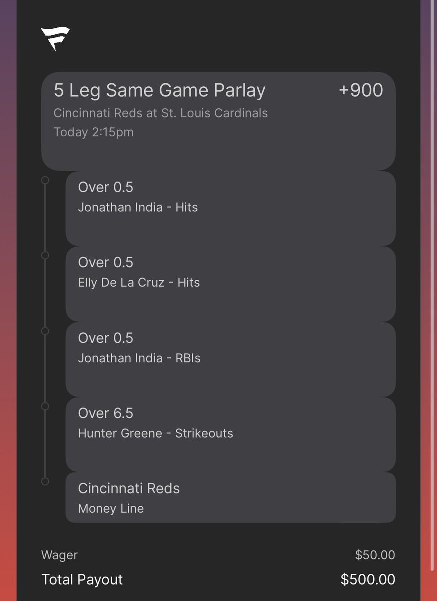 Drew Garrison on Twitter "Go Reds. I’m enjoying Fanatics Sportsbook."