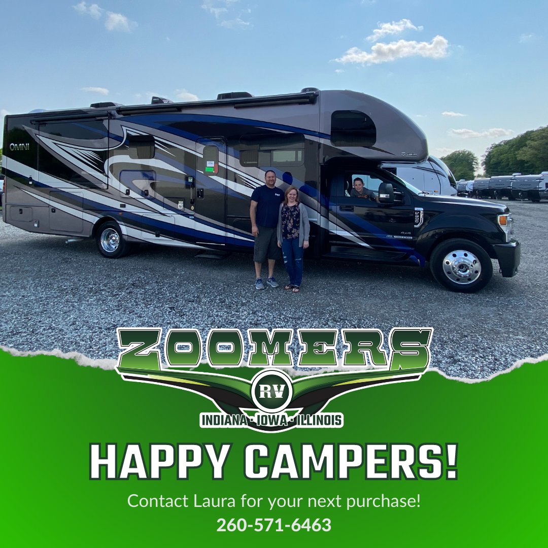 The Corliss Family couldn't be more excited to start making memories in their new Omni! This beautiful motorhome is taking adventures to the next level!  Safe travels! and Welcome to the Zoomers RV family!