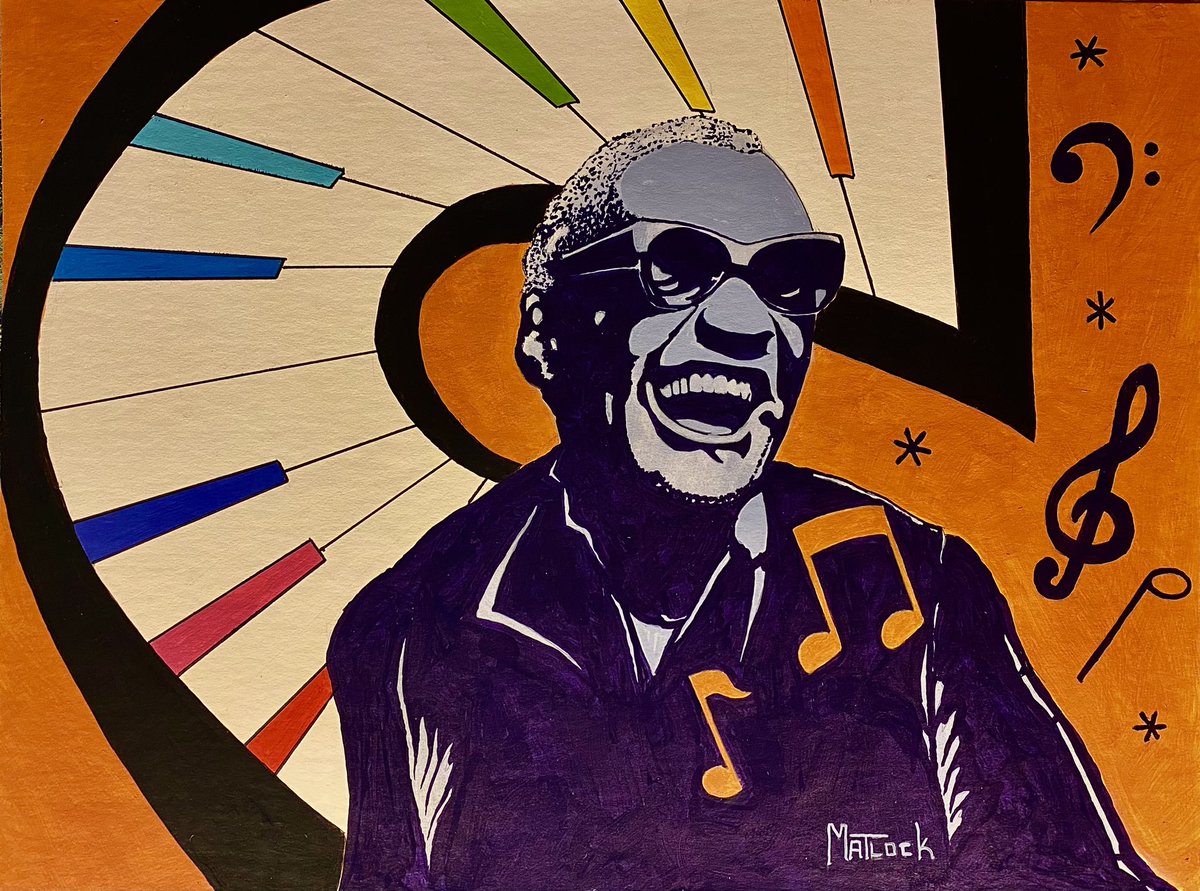 JohnMatlockArt's tweet photo. “RAY” Mural concept #2 Northampton project. 15X20 acrylic on illustration board, this painting not yet priced. https://t.co/yHFoWTAkcX