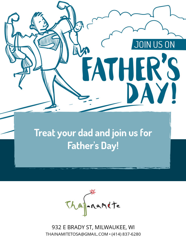 Thainamite's tweet photo. Treat your dad and join us for Father's Day! https://t.co/4ojVoVTNkj https://t.co/AP2I7NrFPb