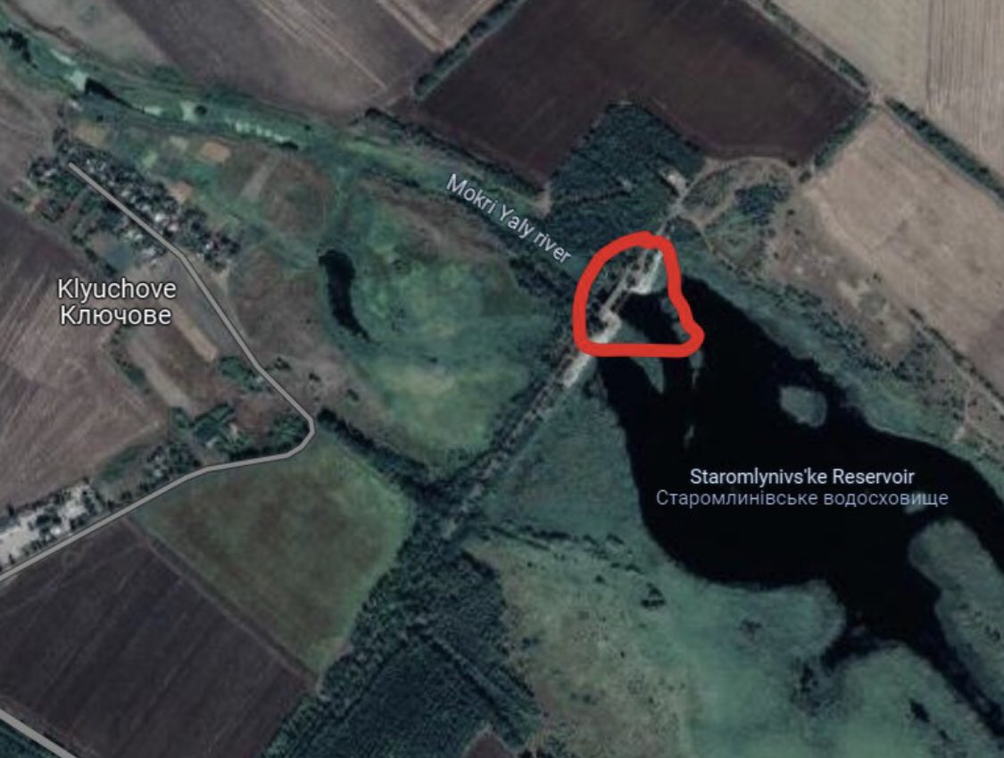 BREAKING:

The Russian Army has blown up a dam on the Mokri Yaly River in an attempt to stop the accelerating Ukrainian counteroffensive in the area