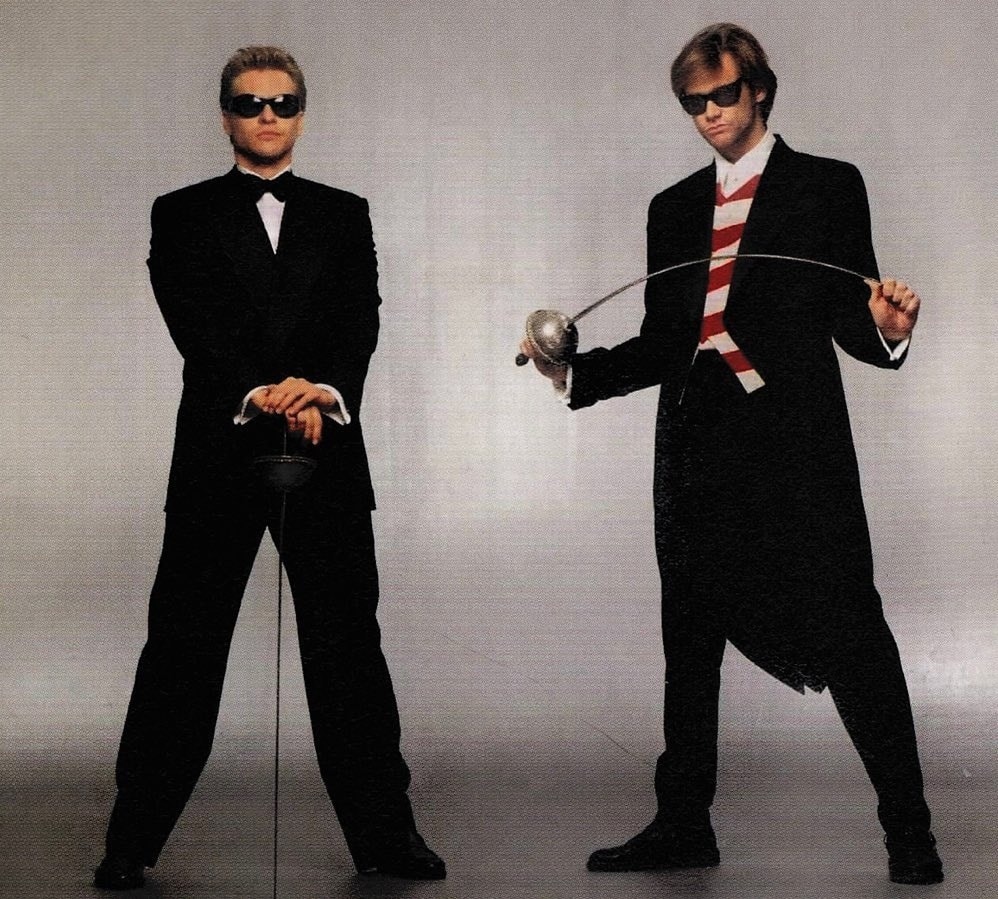 Val Kilmer and Jim Carrey, 1995