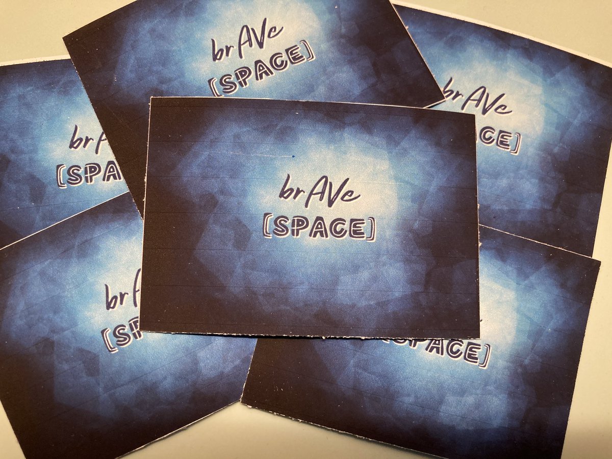 brAVe_space_'s tweet photo. Hey #AVTweeps the first 60 people to find host @brAVe_britt_ at #Infocomm23 and say “Brave Space!” will get a sticker made by Britt! Would love if you said it with the gusto of “Jumanji!” but that’s not necessary to earn the sticker. https://t.co/3anFayRHrJ