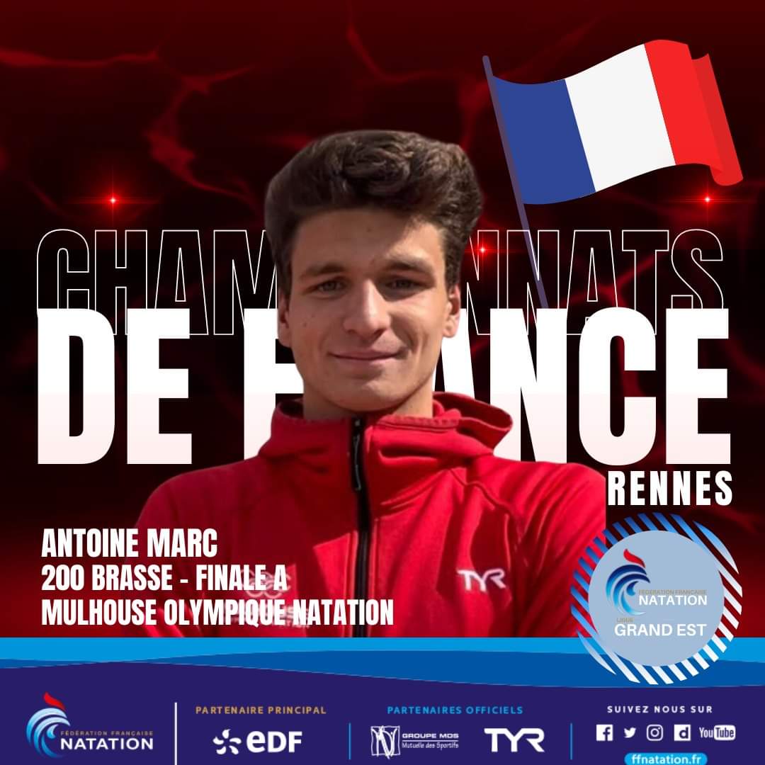 est_natation's tweet photo. [CHAMPIONNATS DE FRANCE ÉLITE] - Rennes 🇫🇷
@regiongrandest

Antoine MARC du MON qualifié pour les #championnatsdumonde !

#liguegrandestdenatation #regiongrandest #rennes #championnatsdefrance #natationcourse #Natation https://t.co/Z5IidhlnDw