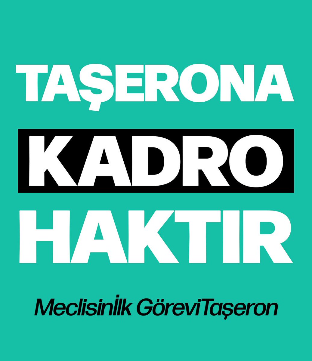 Meclisinİlk GöreviTaşeron

Nerde kadro nerde bize verilen sözler nerde artık hakedislerimizzz.