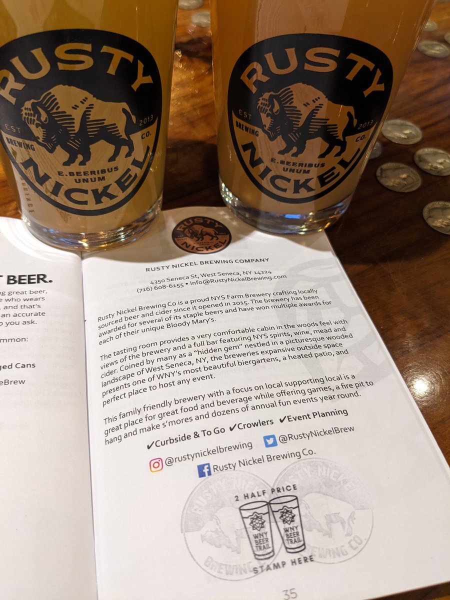 GreatWhiteBflo's tweet photo. Our afternoon game last weekend allowed us to have our #PostGameBeers at a local @WNY_Beer_Trail brewery! 🍻

We stopped at @RustyNickelBrew for some much deserved food and drink following our game!

#WNYBeerTrail | #GWB716Fam https://t.co/3n5p0u657k