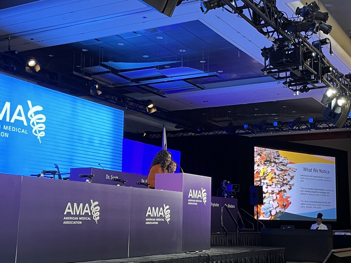 ⁦<a href="/TheIHI/">Institute for Healthcare Improvement (IHI)</a>⁩ ‘s ⁦<a href="/CamilleBurnett/">Dr. Camille Burnett</a>⁩ and ⁦<a href="/AmerMedicalAssn/">AMA</a>⁩’s @emilymanchanda sharing more about how #risetohealthcoalition is trying to change our health and care system