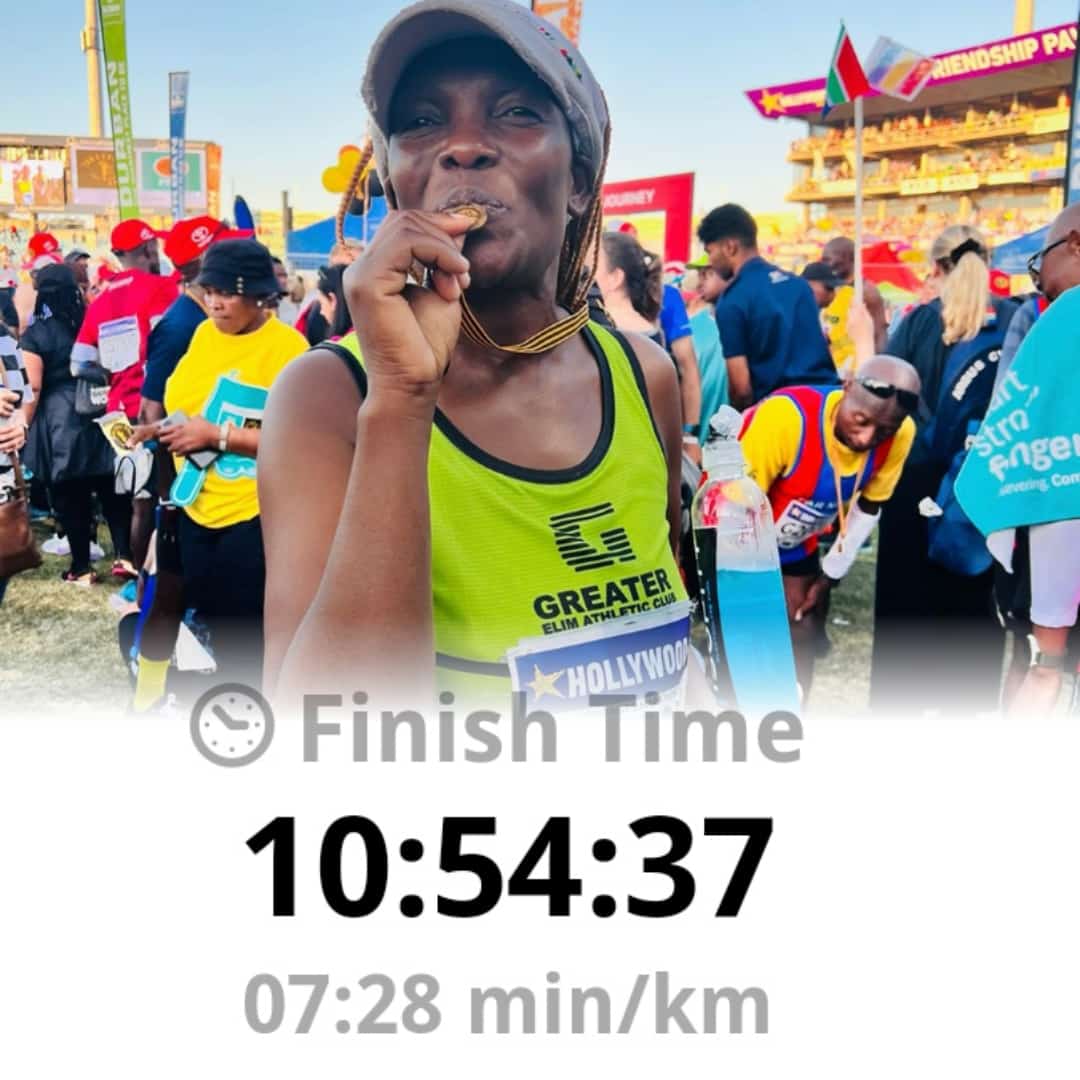 The first attempt. If you see me running comrade again cut my toe.
#ComradesMarathon2023 
#90dayswithoutsugar
#FetchYourBody2023 
#RunningWithTumiSole 
#IPaintedMyRun