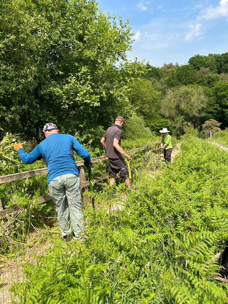Another very hot day &amp; another fantastic job completed by Bridget, Xina, Mike &amp; Adam, you all definitely deserve a cold ice cream 🍦🍦.

The PPCV team have been working down at Tittesworth Reservoir, cutting back vegetation making the footpaths more accessible for us all
