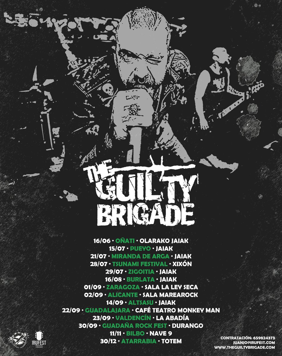 ❗❗ 𝐍𝐔𝐄𝐕𝐀𝐒 𝐅𝐄𝐂𝐇𝐀𝐒 / 𝐃𝐀𝐓𝐀 𝐁𝐄𝐑𝐑𝐈𝐀𝐊 ❗❗

¿ Dónde nos vemos las caras ?

📍OÑATI 
📍PUEYO 
📍MIRANDA DE ARGA 
📍 Tsunami Festival
📍ZIGOITIA
📍BURLATA
📍ZARAGOZA 
📍ALICANTE 
📍ALTSASU
📍GUADALAJARA 
📍VALDENCÍN 
📍#GUADAÑAROCKFEST 
📍BILBO 
📍ATARRABIA