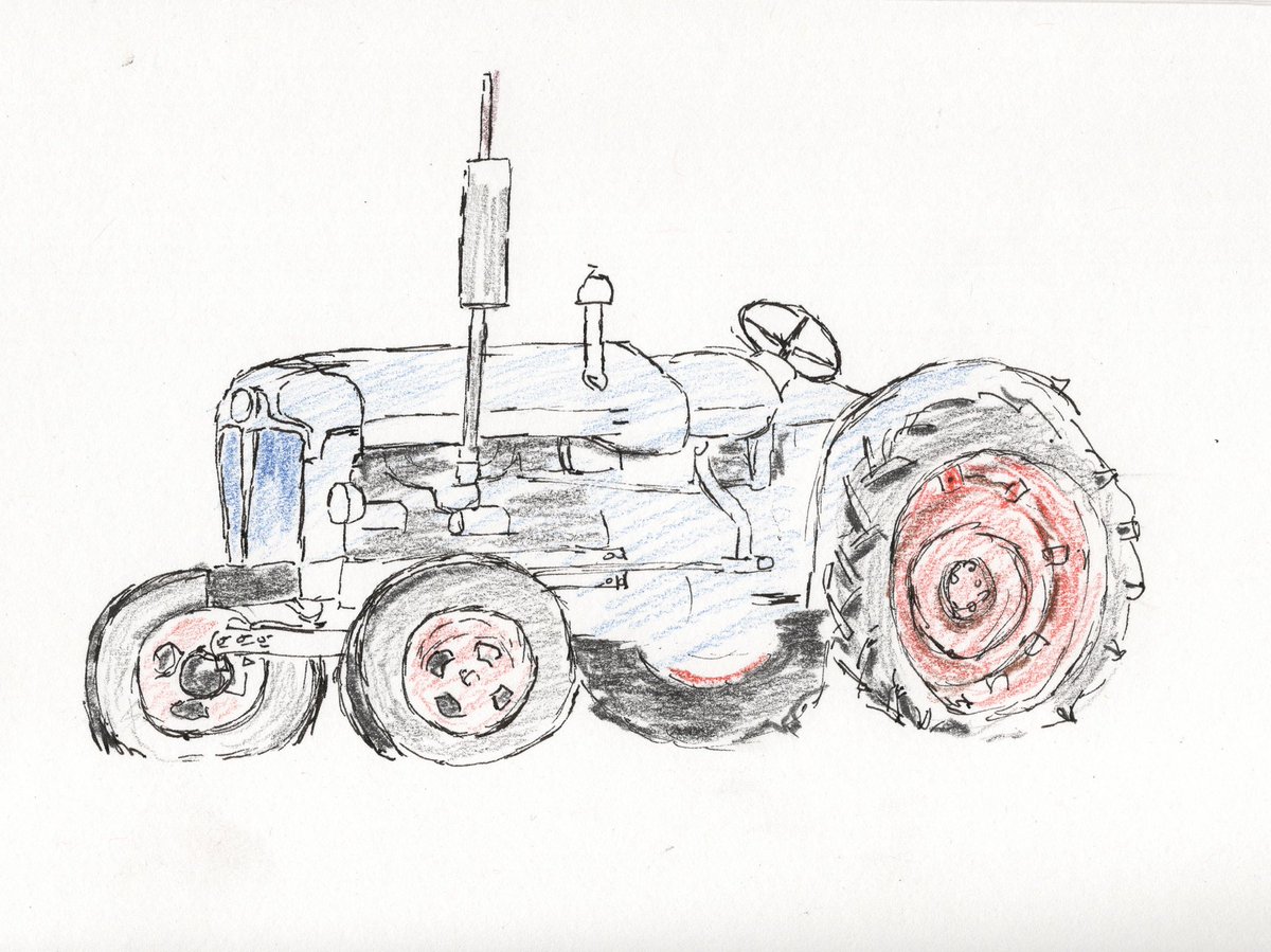 Vintage tractor #art #sketch #tractor #SouthofEnglandShow #vintage