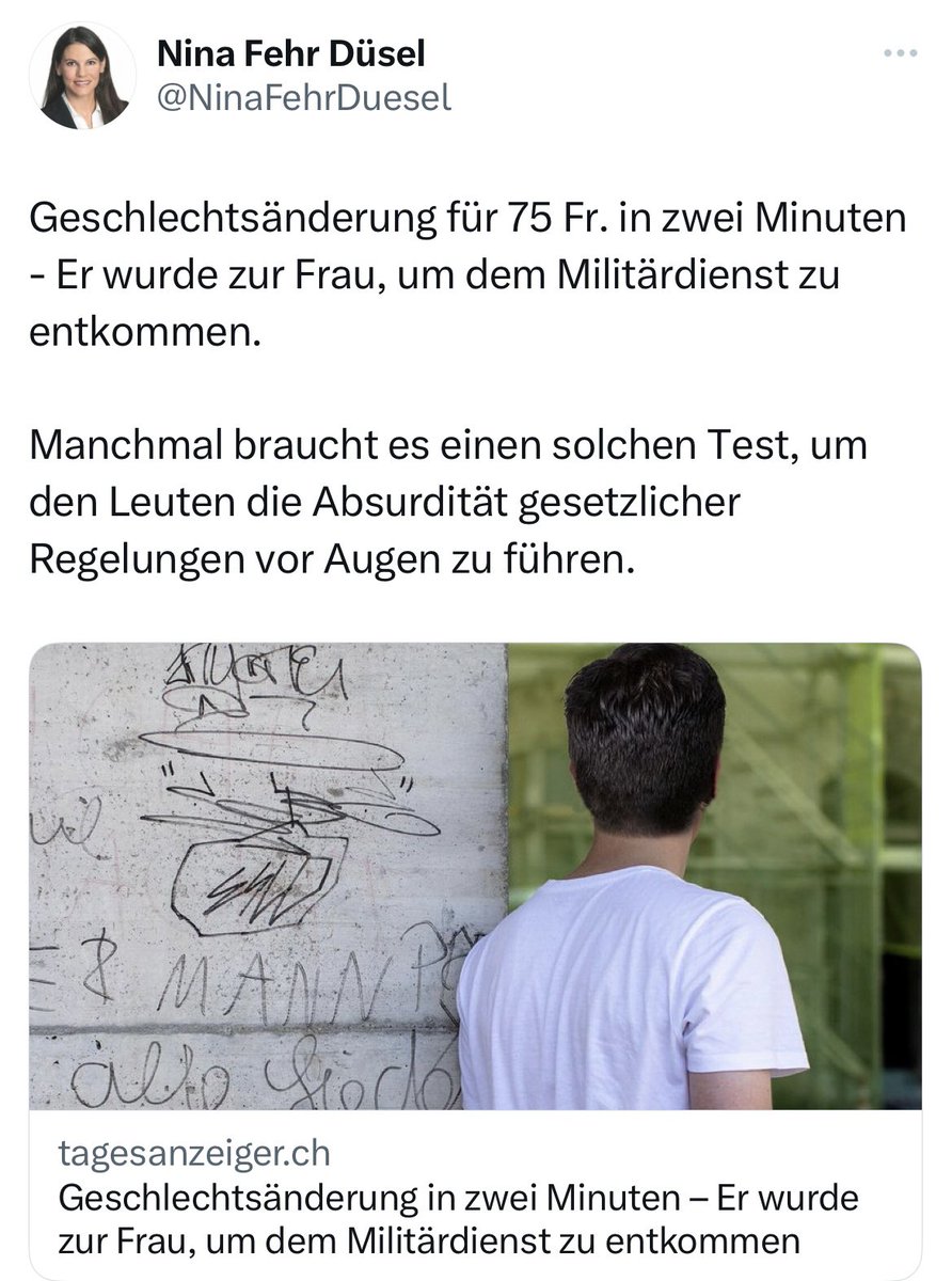 thuritch's tweet photo. @hapemathys @Voegizug Nicht wenn es darum geht, den #transphoben Diskurs der $VP und damit auch die eigene Parteikarriere voranzubringen. Schliesslich kommt zuerst die Partei, dann das Vaterland. 🤷🏻♂️. https://t.co/Oq9Llc8hAv