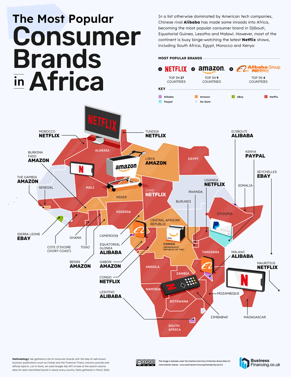 Brilliant Maps on Twitter "The Most Popular Consumer Brands in Africa