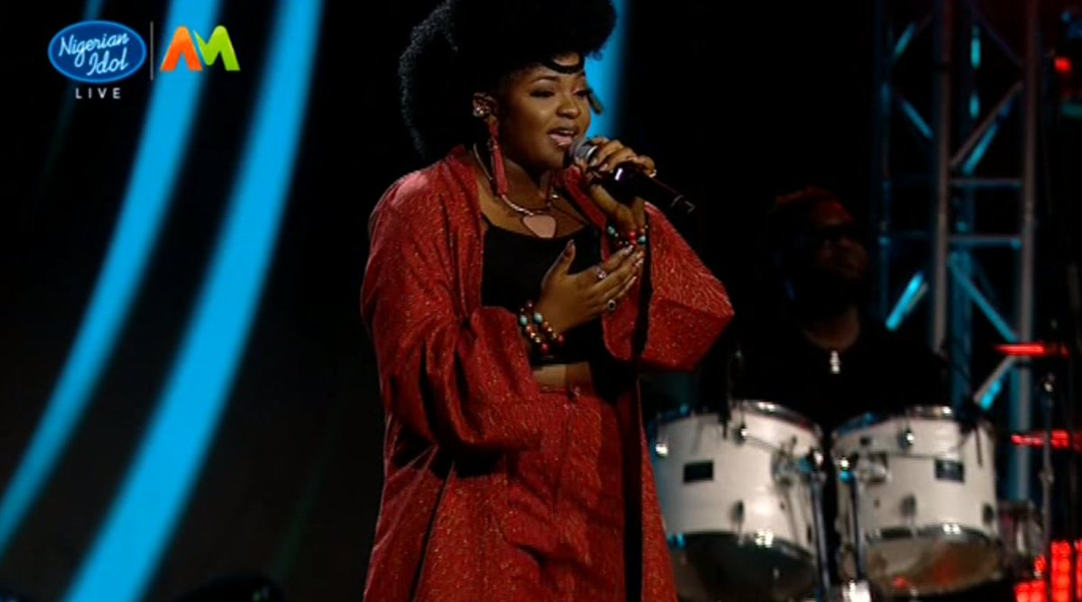 Nigerianidol's tweet image. Goodness definitely drew us ‘Ku Lo Sa’ as admirers, with that outstanding performance.🙌🏾 Don’t forget to Vote for her on #MyDStv, #MyGOtv, and on our web and mobi site as soon as Voting lines open.
For more: bit.ly/3L2c1S5
#NigerianIdol