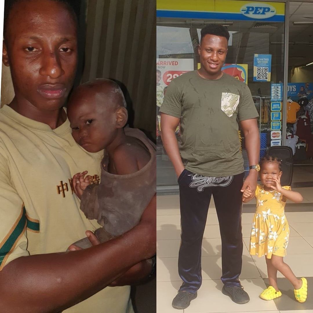 A Nigerian man, BenKingsley Nwashala, who rescued a 2-year-old girl abandoned on the roadside in Agbani area of Enugu state in June 2022, has shared a recent of them . 

At the time he rescued her, Nwashala said she was battered by heavy rainfall a day earlier while market women…