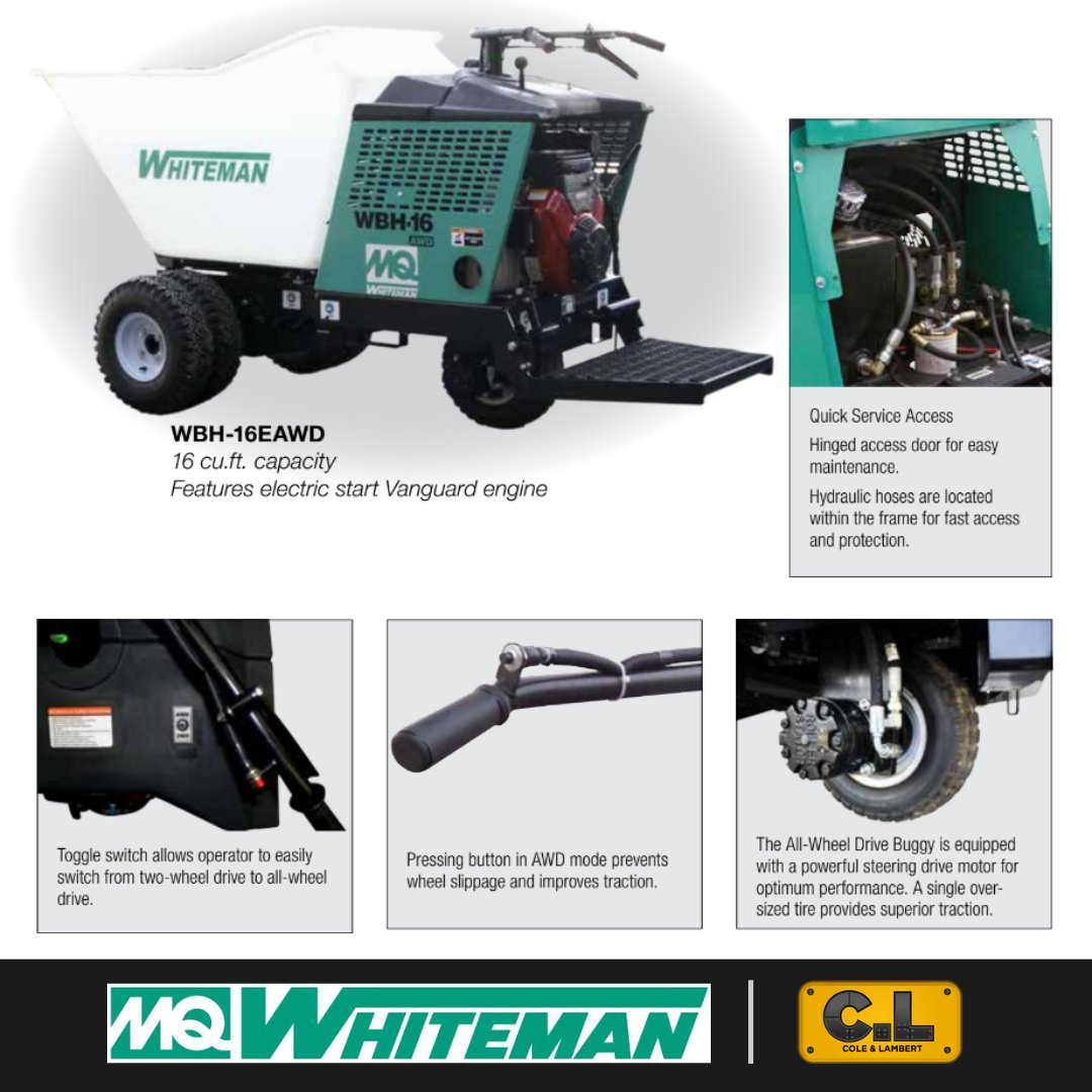 ConcreteTrucks's tweet photo. It's not just trowels we now have in stock. We're pumped to carry @MQINC #whitemanbuggies as well! Walk-behind, track-drive, and front-wheel drive options readily available to ship. Check out more details:  https://t.co/UfNhAtAybA https://t.co/MbKPIOIYW5