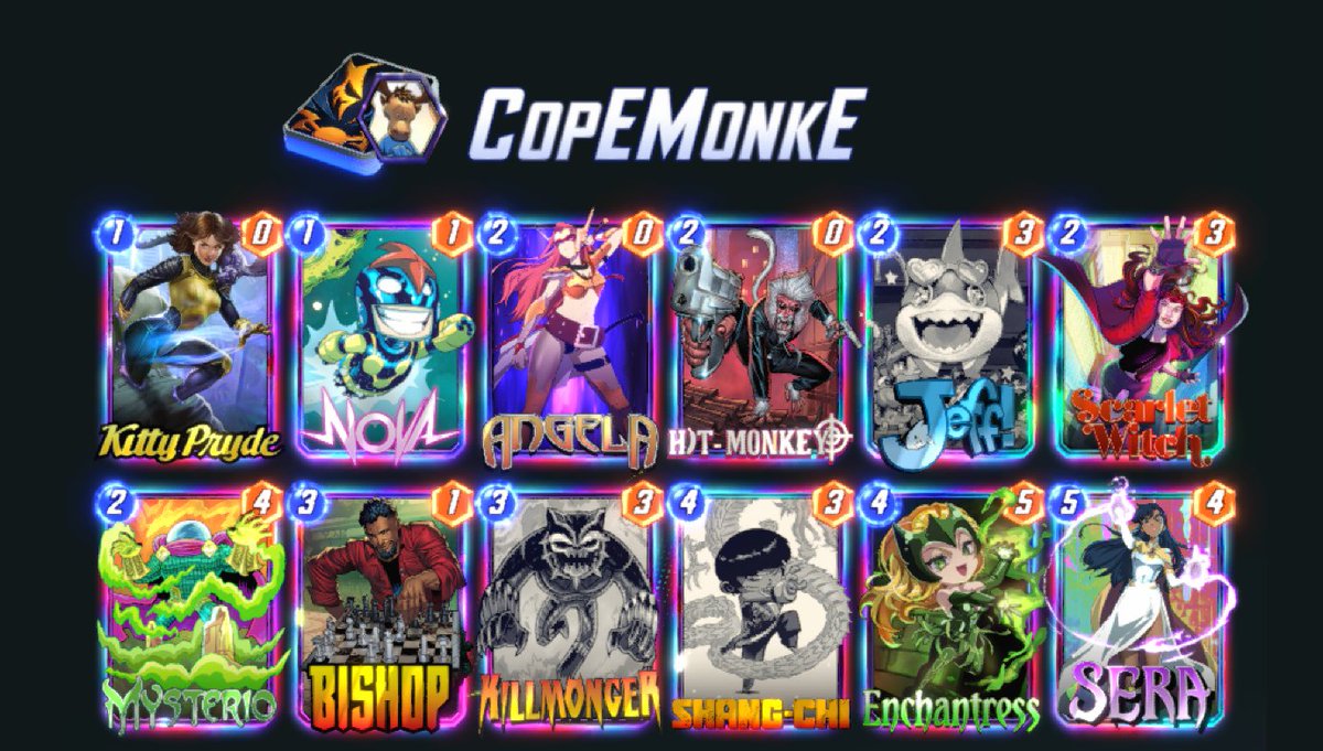 blutrane's tweet photo. ♾ Infinite w/ Monke Sera🙈
📈43-19 (69.4%) w/r +89 cubes 1.43 cube avg

➡️YMMV - I reset to 83 this month; the climb felt easy. Not sure if this is representative of the average experience. I believe the deck is solid.

⚠️Dodge 🪐Galactus &amp; dodge 🌊 Wave 

#KeepItCosmo https://t.co/0cKup1n1Kl