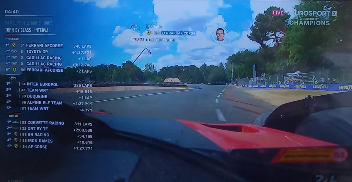 Fantastic result for Ferrari at Le Mans 24 hour this weekend - first time there in 50 years and managed to win the 100th race..