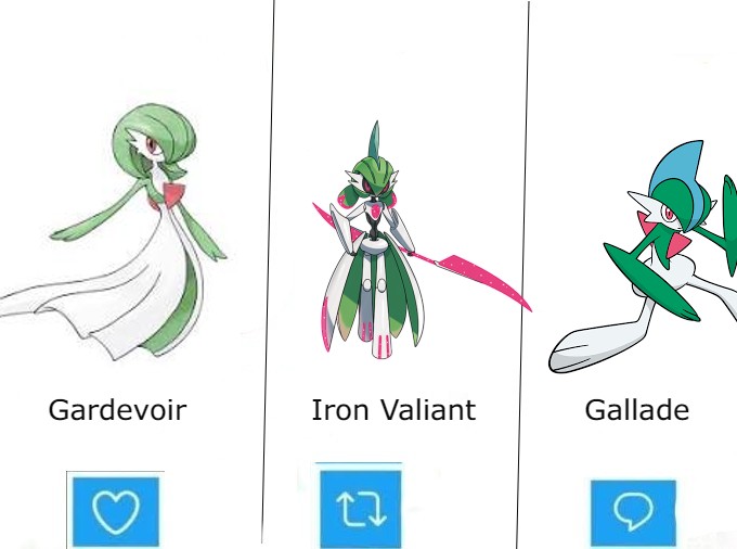 Arkclaimer on Twitter "Gardevoir, Iron Valiant, or Gallade?"