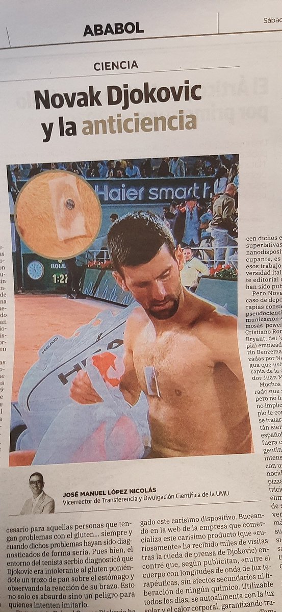 No conozco mejor ejemplo de la unión de humanidades y ciencia que el suplemento semanal #Ababol de <a href="/laverdad/">laverdad</a>. El de ayer fue todo un espectáculo. Cc <a href="/manuelmadrid_lv/">Manuel Madrid</a> <a href="/aaguirredc/">alberto aguirre de c</a> <a href="/ScientiaJMLN/">José M. López Nicolás</a>